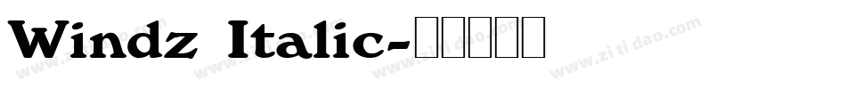 Windz Italic字体转换